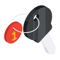 A colored design icon of key vector