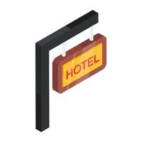 Modern design icon of hotel board vector