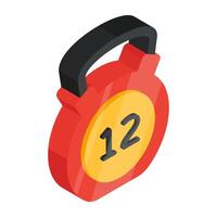 A colored design icon of kettlebell vector