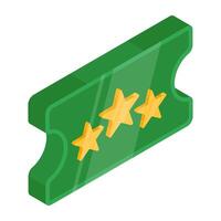 An icon design of ticket vector
