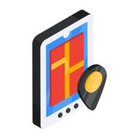 Perfect design icon of mobile location vector