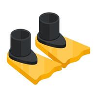 Creative design icon of flippers vector