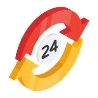 Creative design icon of anytime vector