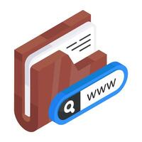 Modern design icon of search folder vector