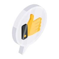 Feedback icon, editable vector