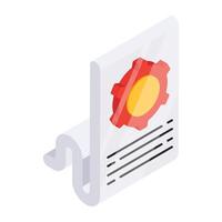 Modern design icon of file setting vector