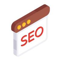 Conceptual flat design icon of se website vector