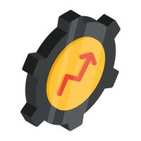 An icon design of analytical management vector