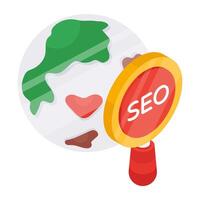 Editable design icon of seo analysis vector