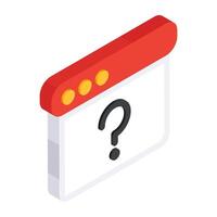 A unique design icon of question mark vector