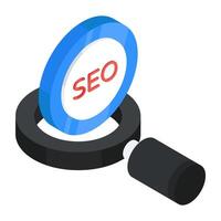 Editable design icon of seo analysis vector