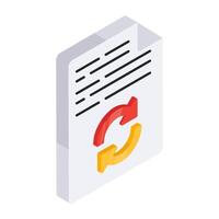 Creative design icon of file update vector