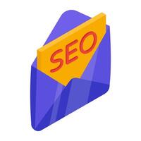 design of seo mail vector