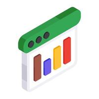 Colored design icon of web statistics vector