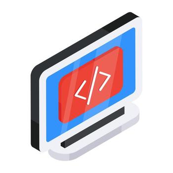 icono de diseño único de codificación del sistema vector