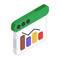 Colored design icon of web statistics vector