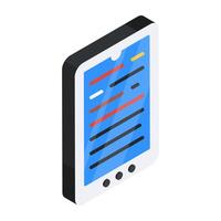Unique design icon of mobile coding vector