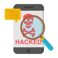 Creative design icon of search malware vector