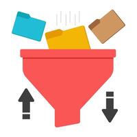 Perfect design icon of filter folder vector
