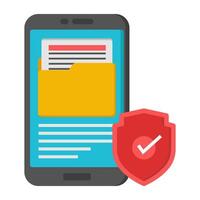 A colored design icon of secure folder vector