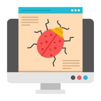 A beautiful design icon of web bug vector