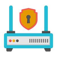 Perfect design icon of secure router vector