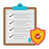 Modern design icon of secure checklist vector