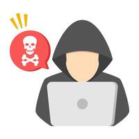 Premium design icon of hacker chat vector