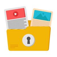 Premium design icon of locked folder vector
