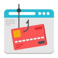 An icon design of Phishing card vector