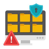 Perfect design icon of folder security warning vector