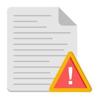 Creative design icon of file warning vector