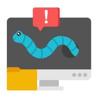 Perfect design icon of computer worm vector