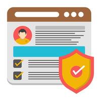 Premium design icon of secure web portal vector