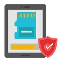 An icon design of secure memory card vector