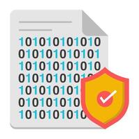 Modern design icon of binary file security vector