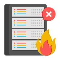 A beautiful design icon of burn database vector