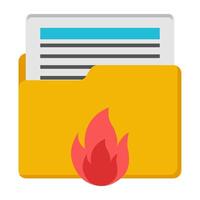 Premium design icon of burn folder vector