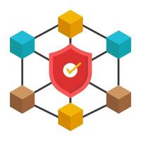 Creative design icon of network security vector