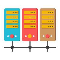A colored design icon of datacenter vector