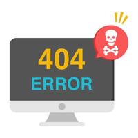 Modern design icon of error 404 vector