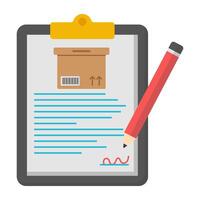 An icon design of logistic contract vector