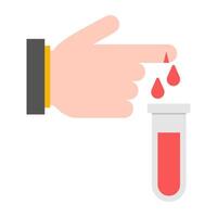 An editable design icon of sample tube, lab apparatus vector