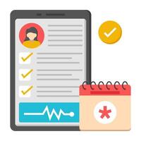 A unique design icon of mobile doctor appointment vector