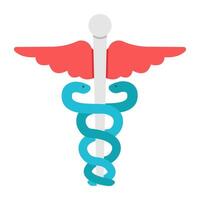 Modern design icon of caduceus vector