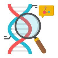 Search DNa icon in flat design isolated on white background vector