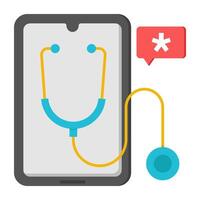 Trendy design of mobile medical app vector