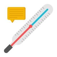 An editable design icon of thermometer vector