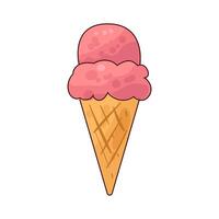 Illustration of ice cream cone vector