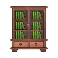 Illustration of bookshelf vector